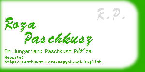 roza paschkusz business card